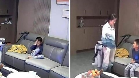 மகனை தூங்கவிடாமல் இரவு முழுக்க டிவி பார்க்கவைத்த பெற்றோர்; கதறி அழுத சிறுவன்- வைரல் வீடியோ