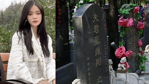 Work life balance chinese woman takes job at cemetery