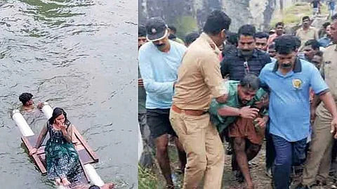Kerala : Would be couple fall into 120 feet quarry while taking selfie