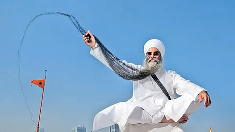 Sikh Man Breaks His Own Record For World's Longest Beard