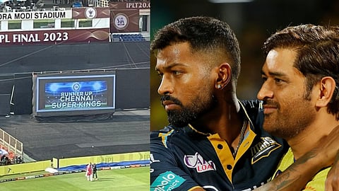 CSK vs GT Final: குஜராத் அணிக்கு தான் கோப்பையா? மைதான திரையிடப்பட்ட புகைப்படத்தால் சர்ச்சை
