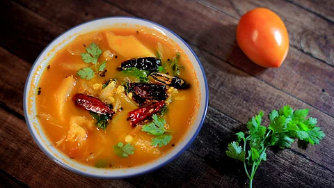 Where did the South Indian sambar originate from?