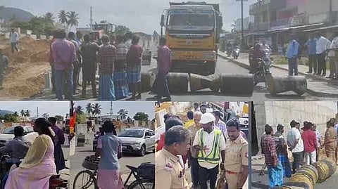 road issue protest