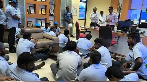 Indian oil protest
