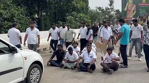 Car drivers protest