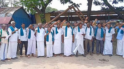 விவசாய கடன் தள்ளுபடி அறிவிப்புக்கு கண்டனம், போராட்டம்