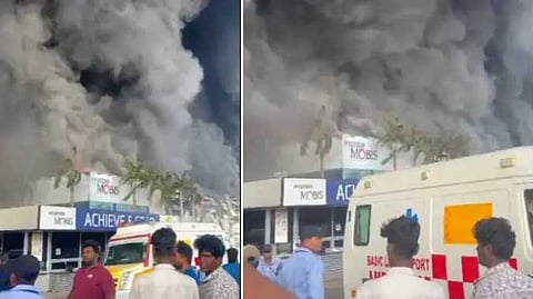 தயாரிப்பு நிறுவனத்தில் தீ விபத்து