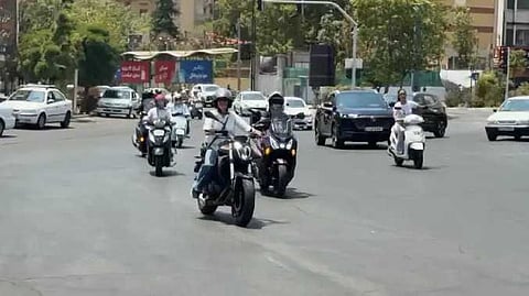 Iran girls bike
