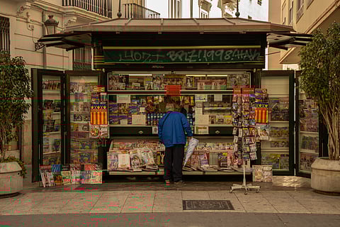 A newsstand in Valencia, Spain