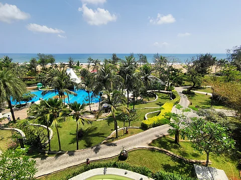 Aerial view of Taj Fisherman's cove in Chennai, Tamil Nadu