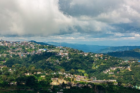 Aerial view of Kohima, Nagaland