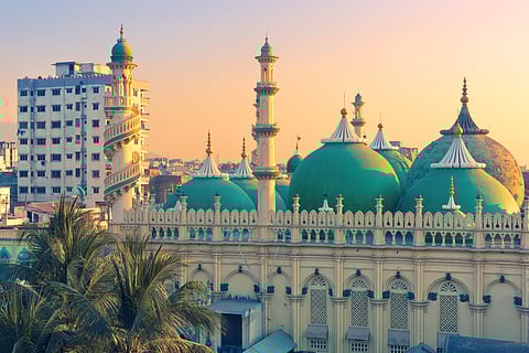 Sunset over Jama Masjid, Junagadh