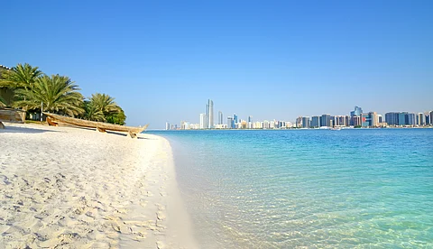 A beach in Abu Dhabi, UAE