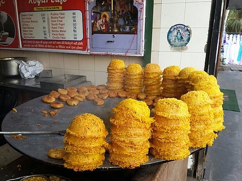 The famous basket chaat of Lucknow