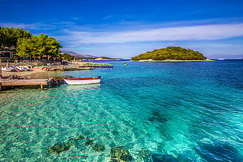 A beach in Ksamil, Albania
