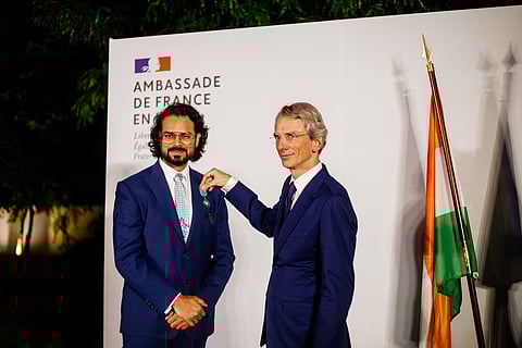 Indian fashion designer Rahul Mishra receiving the honour