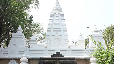 The Nipponzan Myohoji Buddhist Temple is located in Worli