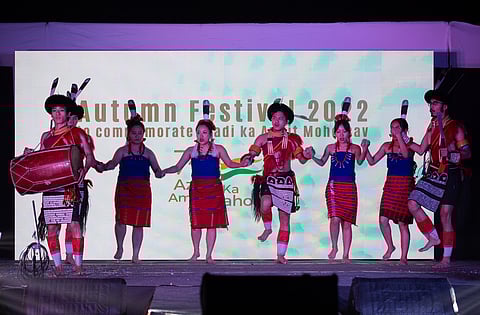Dancers performing at the Autumn Festival 2022