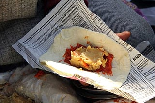 Masaal Tchot, a famous Kashmiri street food