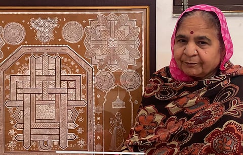 Mandana artist Vidya Devi Soni