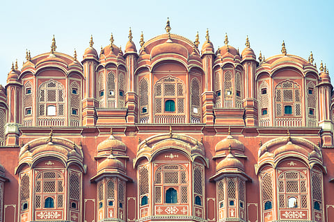 Hawa Mahal's facade sports intricate latticework with 953 windows