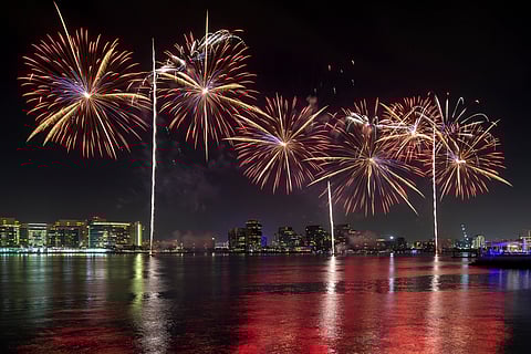 Fireworks in Yas Island, Abu Dhabi