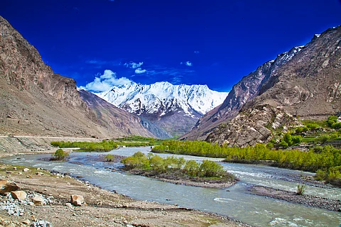 A view of Suru River near Kargil