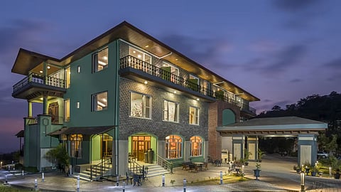 Facade of Atman Resort in Dharamshala