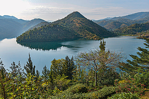 Lake Kivu is shared by both Rwanda and the Democratic Republic of Congo