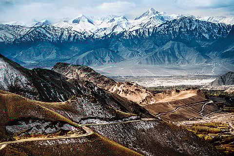 Nestled in the majestic Himalayas, Nubra Valley in Leh, Ladakh, offers breathtaking vistas of snow-capped peaks and serene landscapes