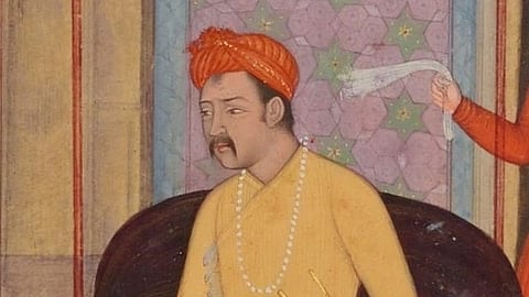 Emperor Akbar at his court