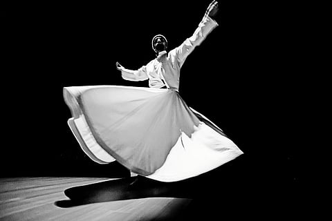 A dervish performing the sema dance