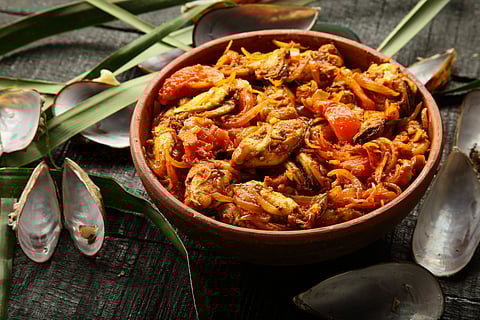 Kallummakaya, or mussels, are a delicacy in Lakshadweep, known for their tender meat and distinct oceanic flavour