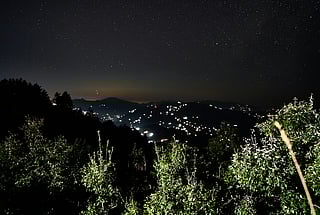 Starry twilight in Mukteshwar, Uttarakhand
