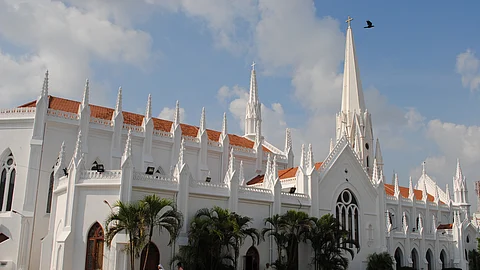 St Thomas Basilica was built by Portuguese explorers in 1523 on the tomb of St Thomas