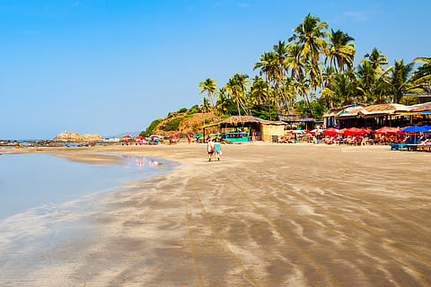The beautiful beach in Varca, Goa