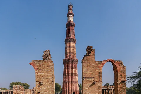 A view of the Qutub Minar