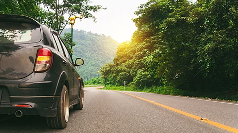 car on the road