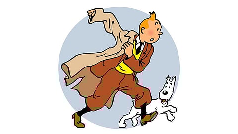 Tintin with Snowy