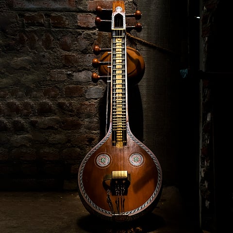 A traditional Veena from Thanjavur