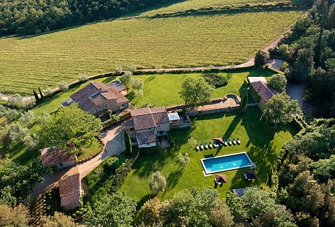 A villa in the Chianti wine region in Tuscany
