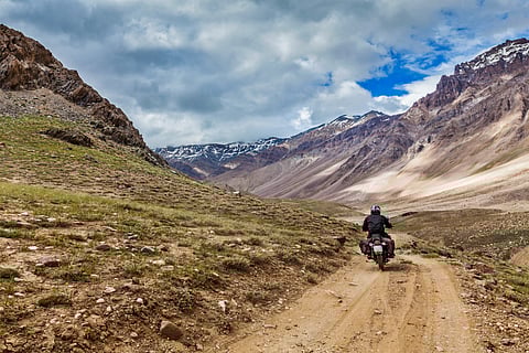 Biking through the Himalayas in Spiti Valley, Himachal Pradesh