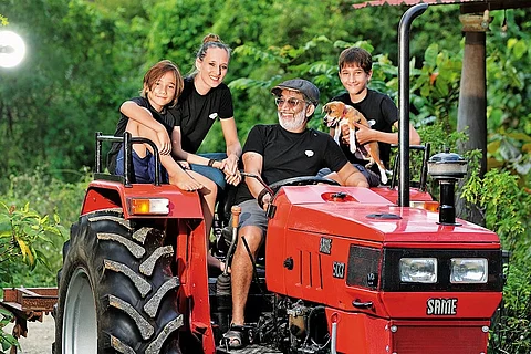 Shammy Jacob and wife Charlotte van't Klooster with their two sons