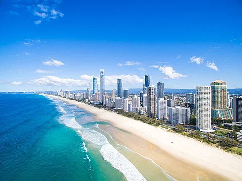 Gold Coast, located south of Brisbane on Australia’s eastern seaboard