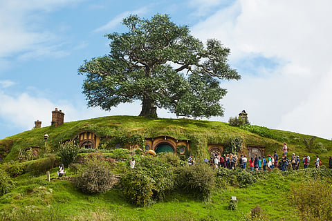 The movie set for the "Lord of the Rings" and "The Hobbit."