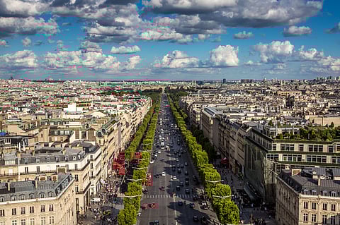 Champs-Élysées as seen from Arc de Triomphe
