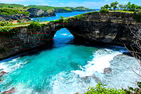 Angel's Billabong beach, the natural pool on the island of Nusa Penida