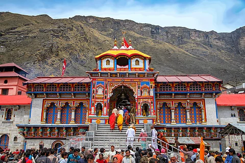 Badrinath is located at an elevation of around 3,100m in the Garhwal Himalayas