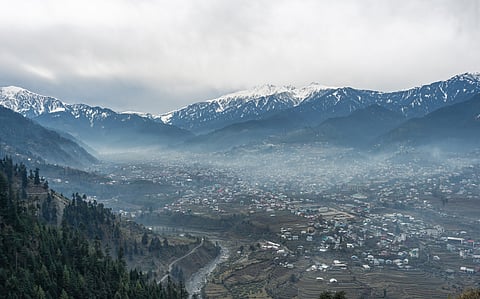 Fog rolls over the Bhaderwah Valley