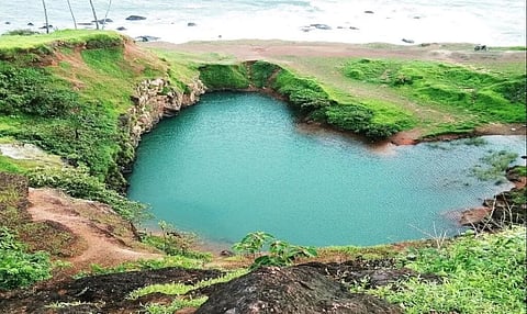 The heart-shaped Lake Chicolna